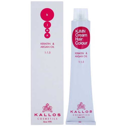 Kallos KJMN Cream Hair Colour Keratin &amp;amp; Argan Oil barva za lase s keratinom in arganovim oljem odtenek 11.21 Very Light Blonde 100 ml Slike