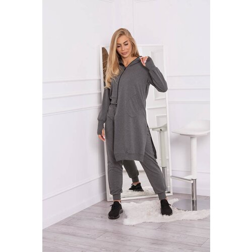 Kesi Set of sweatshirt with longer side made of graphite Slike