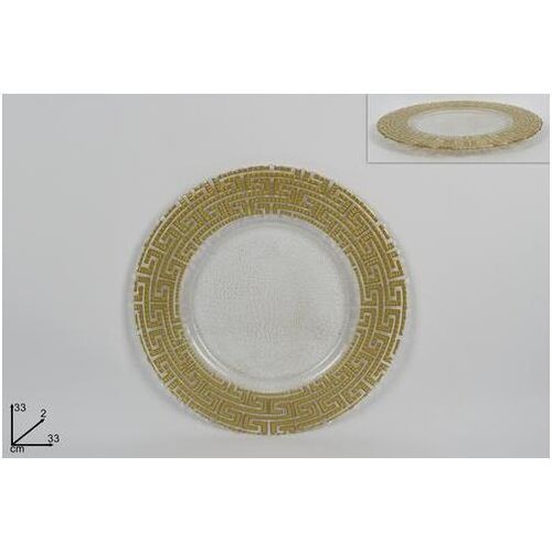  OVAL 33CM SA ZLATNIM RUBOM STAKLO XNA21013611 Cene
