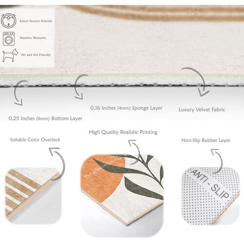 Mila Home kremno bela pralna preproga 80x150 cm dot arch &amp;ndash; Slike