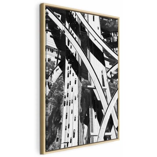 Slika - City Geometry (1 Part) Vertical 40x60 U prirodnom drvenom okviru Cijene