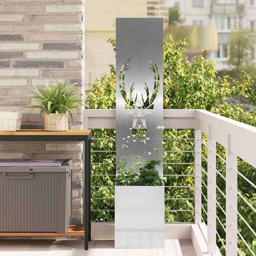 vidaXL Zaslon za zasebnost v vrtu Srebrna 32 x 140 cm Nerjaveče jeklo Cene