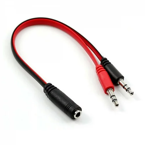 Omega audio kabel adapter jack 3.5mm na 2x 3.5mm