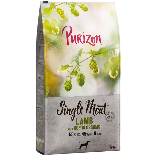 Purizon 10 + 2 kg gratis! suha pasja hrana 12 kg - Single Meat Adult Jagnjetina z grahom in hmeljevimi cvetovi