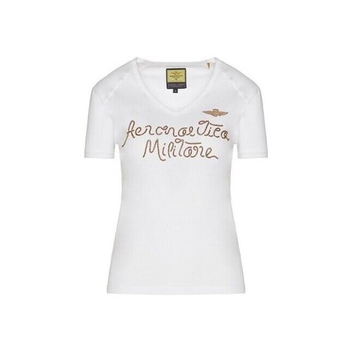 Aeronautica Militare Majice s kratkimi rokavi TS2094DJ59873009 Bela Cene