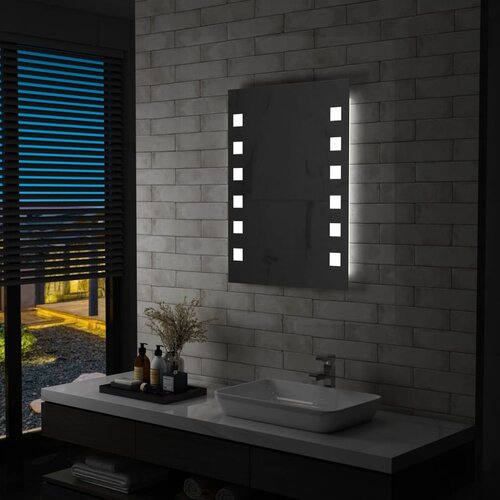 VidaXL kupaonsko LED zidno ogledalo 60 x 80 cm Slike