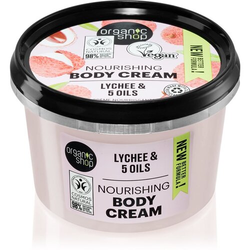 Organic Shop Lychee & 5 Oils krema za njegu tijela 250 ml Cijene