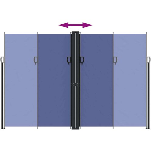 VidaXL Bočna tenda na uvlačenje plava 220x600 cm Slike