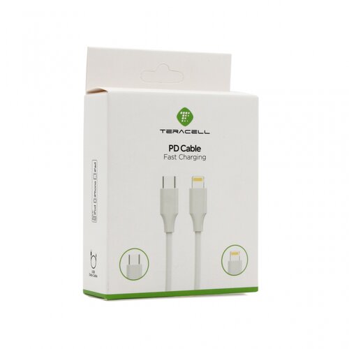 Teracell Data kabl Plus PD Type C za iPhone 11/12/13 lightning beli 2m Slike