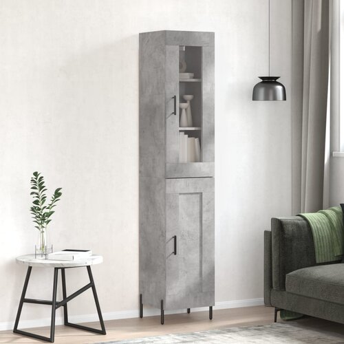 vidaXL Visoka komoda siva betona 34 5x34x180 cm od konstruiranog drva Cijene
