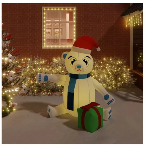  Božični napihljiv medved z LED lučkami 180 cm