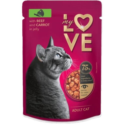 My Love sos za mačke Govedina i &scaron;argarepa u želeu 85g Cene