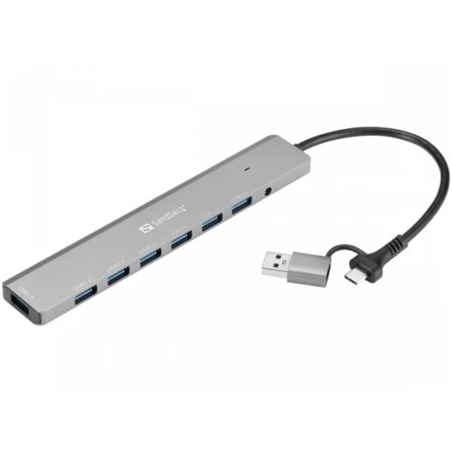 Sandberg USB Hub USB-A/USB-C, 7 USB 3.0 portova Cene