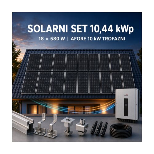  Solarni set 10 kW trofazni &ndash; Tongwei 10,44 kWp + Afore BNT010KTL Cijene