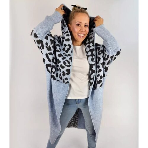Pri Long cardigan colorful leopard sweater with wool Cijene