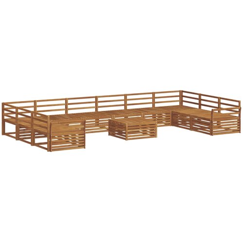  Setovi sofa 11 kom. Prirodna Čvrsto drvo akacije 483 x 250 x 73 cm Slike