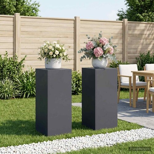  Stalak za biljke 2 pcs Antracit 40 x 40 x 100 cm Slike