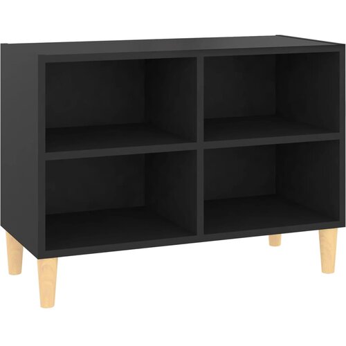 Maison Chic TV omarica - TV stojalo - Televizijska omarica s trdnimi lesenimi nogami črna 69,5x30x50 cm, (21699587) Cene