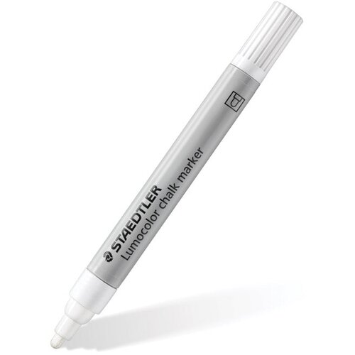  MARKER-KREDA ZA STAKLO 2,4 MM LUMOCOLOR STAEDTLER 344-0 BIJELI Slike