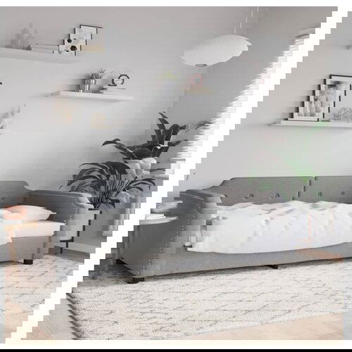 VidaXL Dnevni krevet svjetlosivi 80 x 200 cm od tkanine Slike