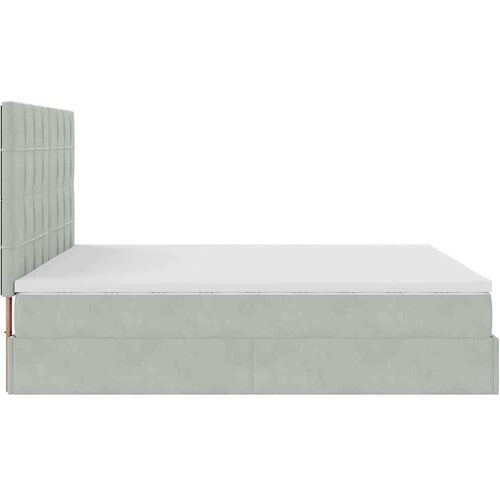 VidaXL okvir kreveta s madracima svijetlosivi 180x200cm bar&amp;scaron;unasti Slike
