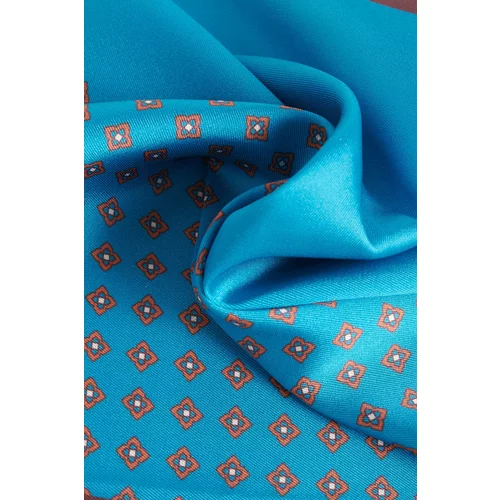 ALTINYILDIZ CLASSICS Men's Brown-petroleum Patterned Handkerchief
