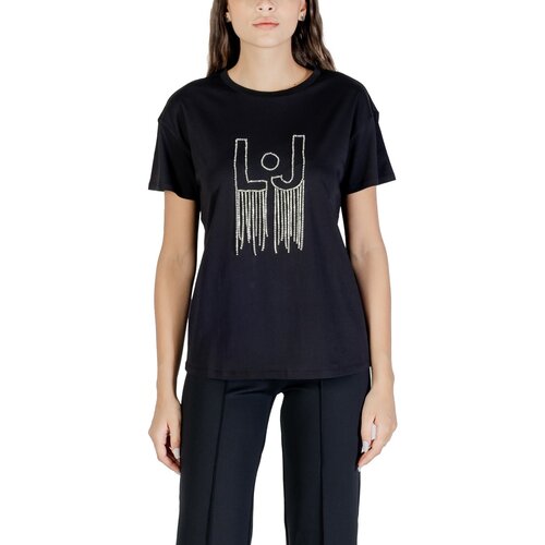 Liu Jo Majice s kratkimi rokavi ECS T-SHIRT MODA M/C UF5261 JS923 Črna Cene
