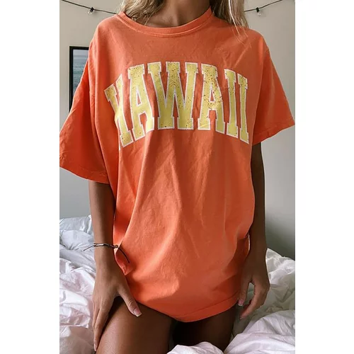 Madmext Mad Girls Orange Women's T-Shirt Mg966