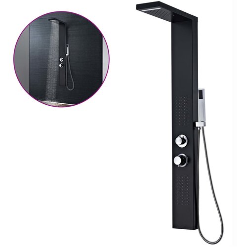 VidaXL Panel za tu&amp;scaron; aluminij mat črne barve Slike