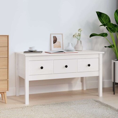  Stolić za kavu bijeli 102 x 49 x 55 cm od masivne borovine Slike