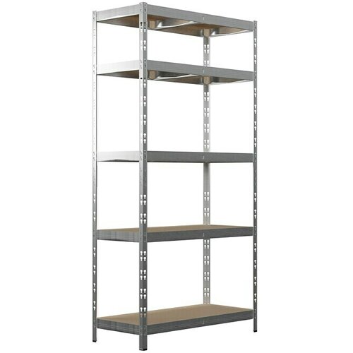 REGALUX Kovinski regal (V x Š x G: 180 x 90 x 40 cm, Nosilnost na polico: 175 kg, Število polic: 5 kos, Priklop, Sive barve) Cene
