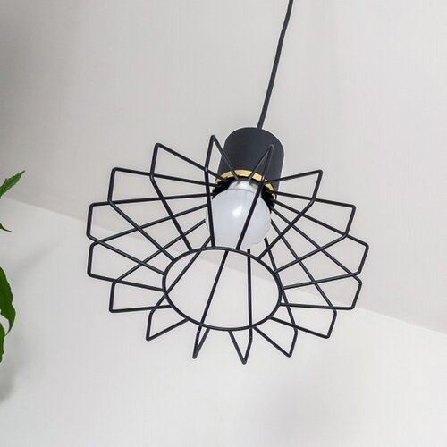  Visilica na sajli SOLANO 3xE27/15W/230V crna/zlatna Slike