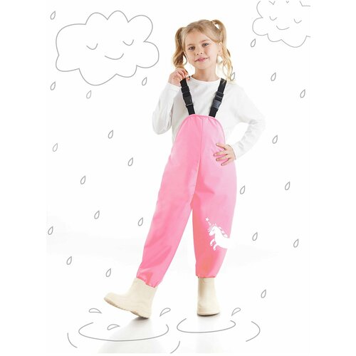 Denokids Unicorn Girl's Waterproof Pink Raincoat Cene