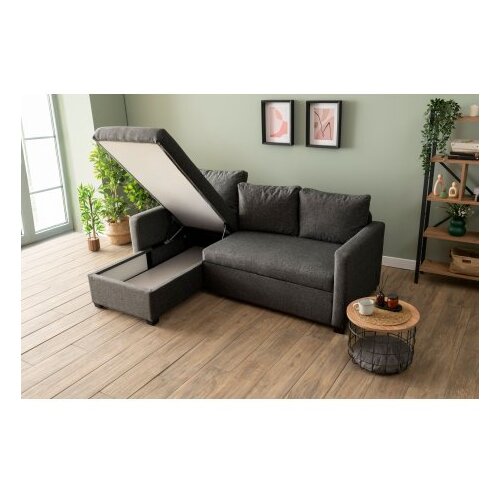 Atelier Del Sofa Ugaona sofa-krevet Kado Dark Grey Slike