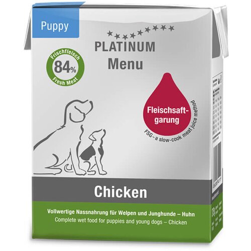 Platinum menu puppy chicken - vlažna hrana za štence sa piletinom (90g, 185g, 375g) 375g Cene