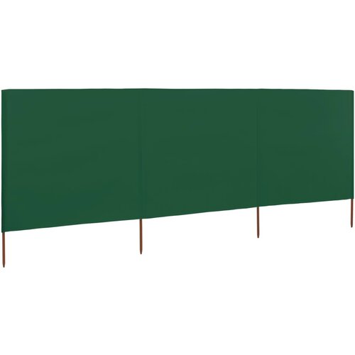 vidaXL 3-panelni vetrobran tkanina 400x120 cm zelene barve Cene