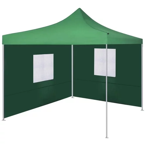 Zložljiv šotor z 2 stenama 3x3 m zelene barve