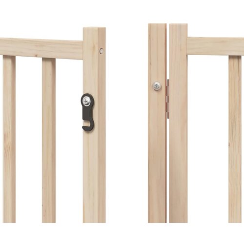  Vrata za pse s vrata&amp;scaron;cima 15 panela sklopiva 750 cm drvo topole Smeđa 50 x 90 x 2 cm Slike