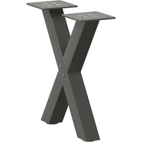  Noge za klub stolić u obliku slova X, 2 kom, antracit, 30 x (30-31) cm, čelik Cijene