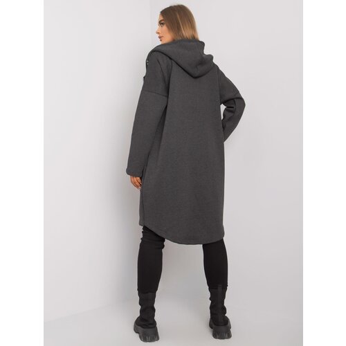 Fashion Hunters RUE PARIS Long graphite sweatshirt Cene