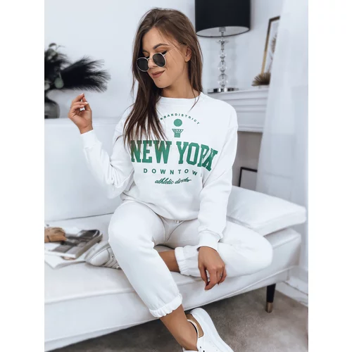 DStreet Women's sweatshirt NEW YORK ecru BY1160