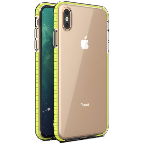 IZMAEL.eu Ovitek Spring clear TPU za Apple iPhone XS Max - Rumena Cene