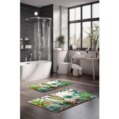  CT-5389 multicolor bathmat set (2 pieces) Cene