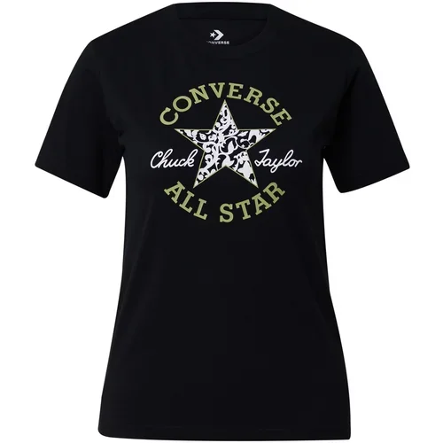 Converse Majica 'Chuck Taylor' maslinasta / crna / bijela
