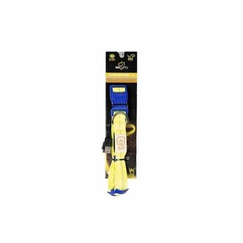 Duvo ogrlica za pse, led osvetljenje i usb punjenje, 45cm, žuta Slike