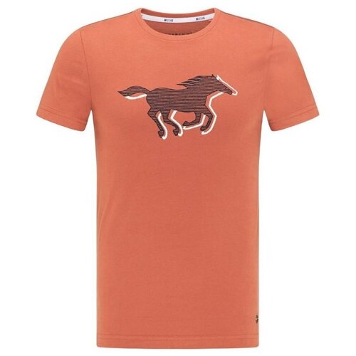 Mustang Majice s kratkimi rokavi Aaron C Print Oranžna Cene