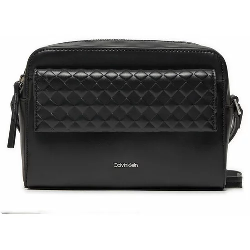 Calvin Klein Ročna torba Calvin Mini Quilt Camera Bag K60K611884 Črna