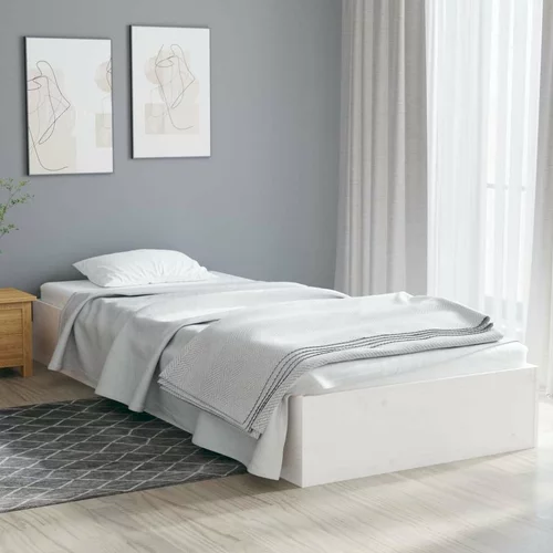  Okvir za krevet masivno drvo bijeli 90x190 cm 3FT jednokrevetni
