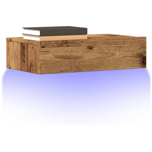  2-dijelni TV ormarić s LED svjetlima staro drvo 60x35x15,5 cm Cene