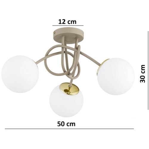 Brilagi plafonski luster 3xE27/60W/230V bež/zlatna Slike